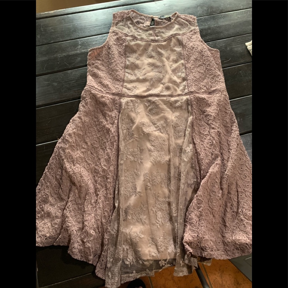 Suzanne betro lace lavender color dress Sz 16